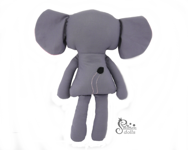 Elephant Sewing Pattern - Back View