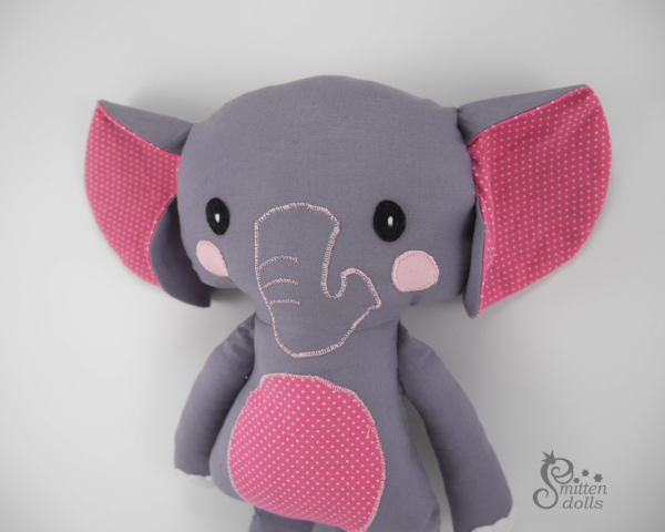 Elephant Sewing Pattern - Face View